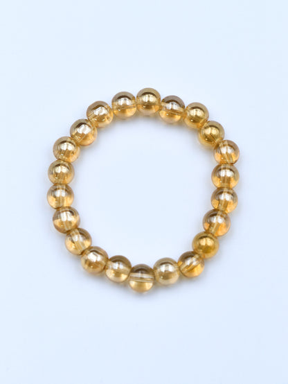 Champagne Colored Glaze Bead Bracelet - Harmonizing