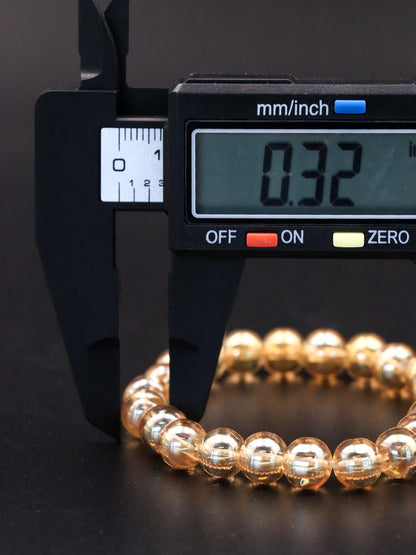 Champagne Colored Glaze Bead Bracelet - Harmonizing