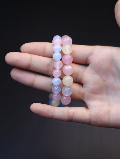 Natural Pastel Morganite Bracelet – A Symbol of Peace & Joy XUANSHU