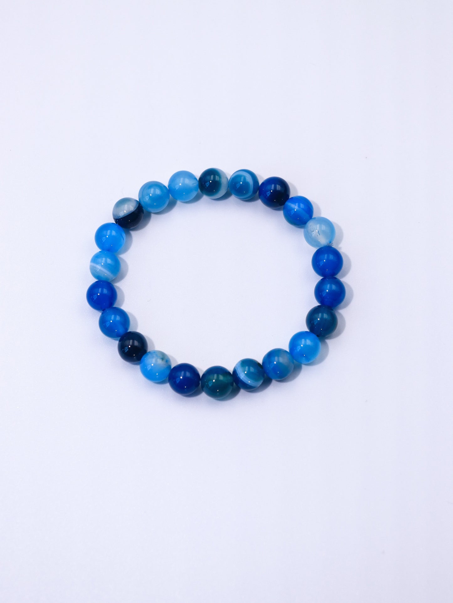 Blue Agate Stone Bracelet – Boost Communication & Calm the Mind XUANSHU