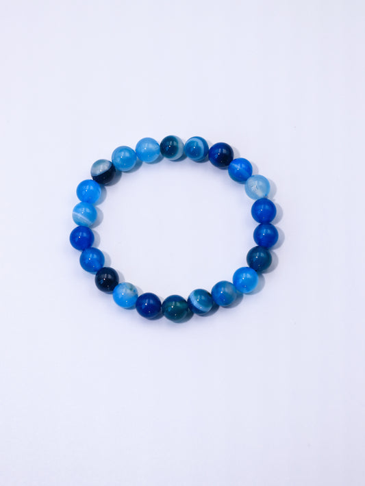 Blue Agate Stone Bracelet – Boost Communication & Calm the Mind