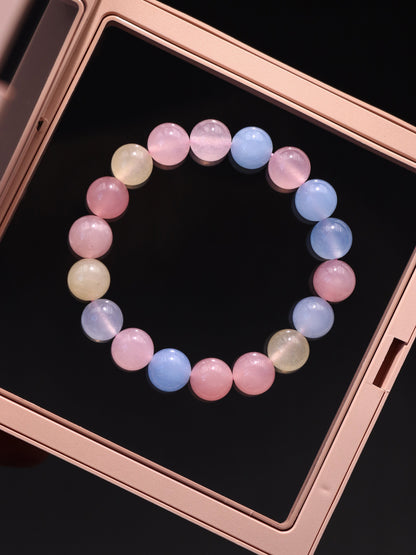 Natural Pastel Morganite Bracelet – A Symbol of Peace & Joy XUANSHU