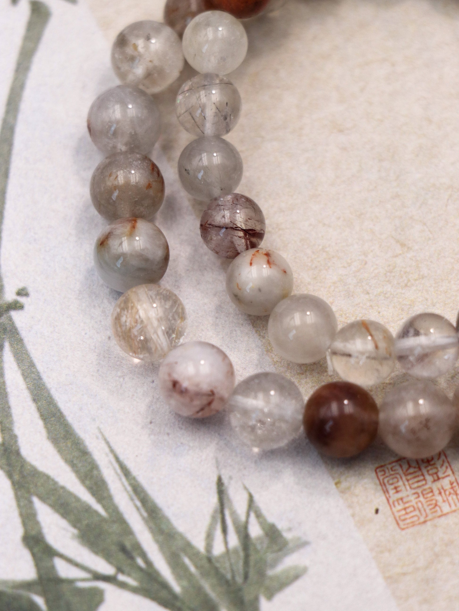 Rainbow Rutilated Quartz Bracelet – Emotional Healing & Energy Balance XUANSHU