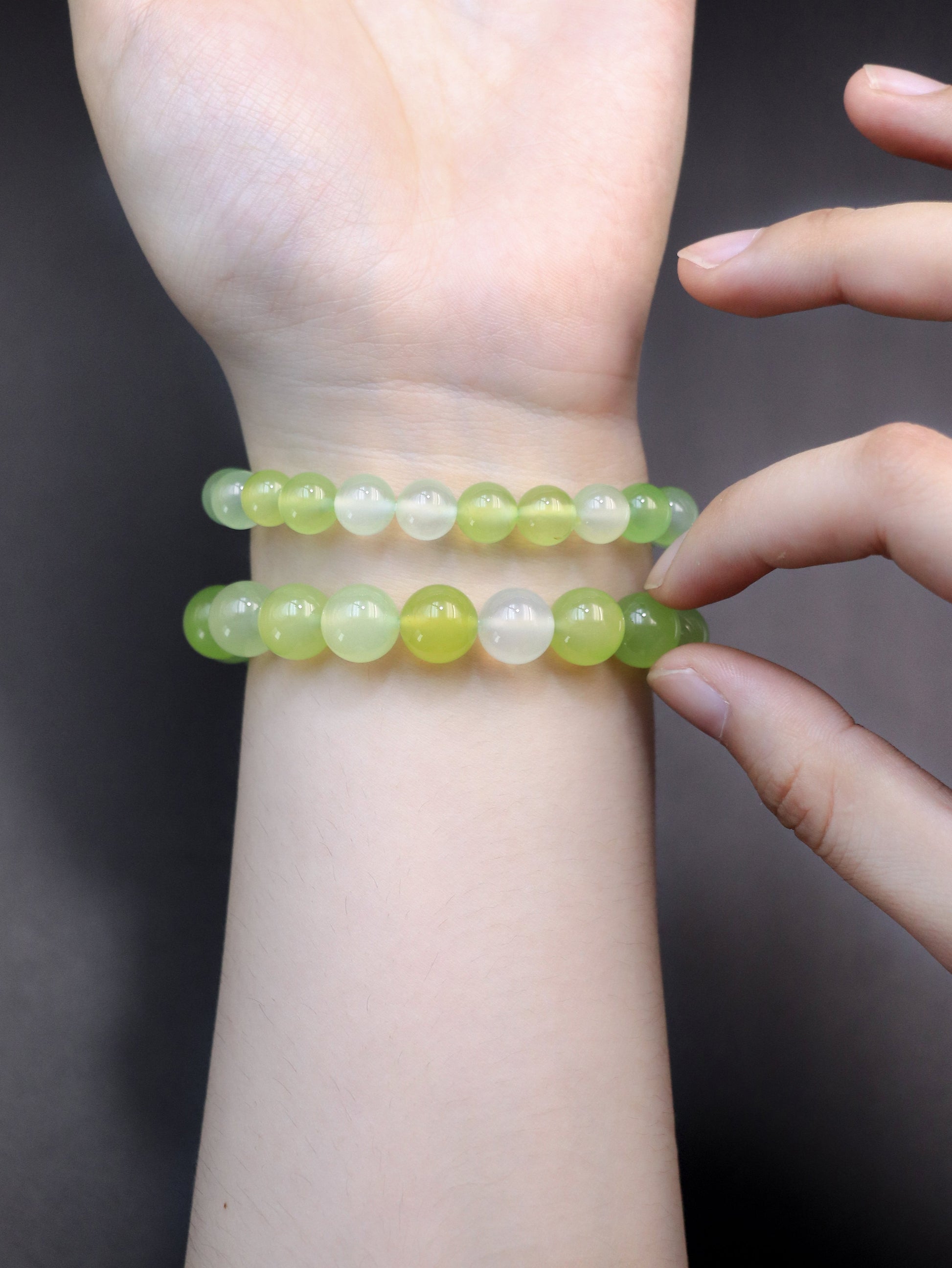 Prehnite Healing Crystal Bracelet – Enhance Emotional Clarity & Calmness XUANSHU