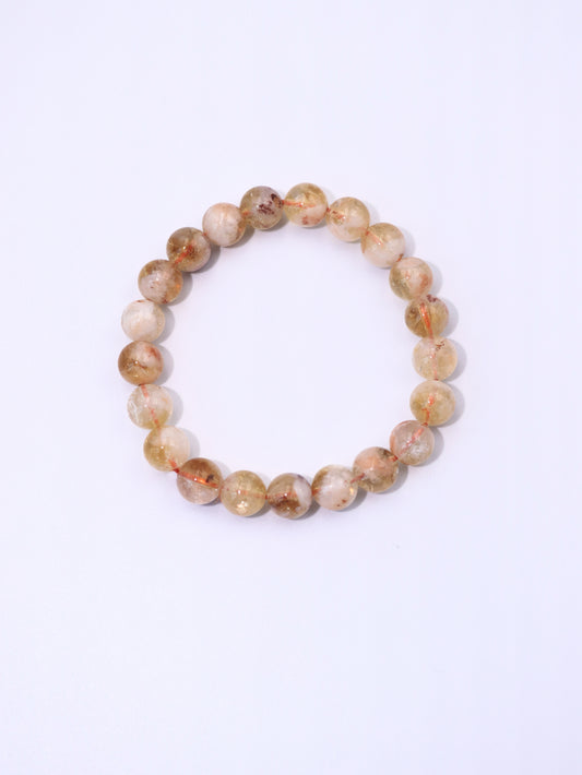 Natural Yellow Golden Quartz Bracelet - Warm Energy & Elegance