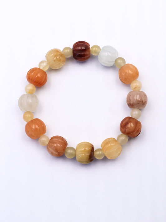 Golden Silk Jade Healing Bracelet – Emotional Balance