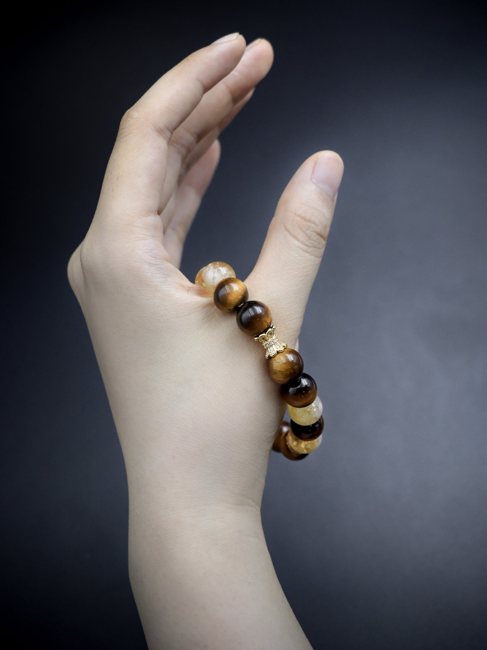 Five Elements Citrine & Tiger's Eye Bracelet