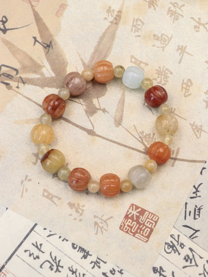 Golden Silk Jade Healing Bracelet – Emotional Balance