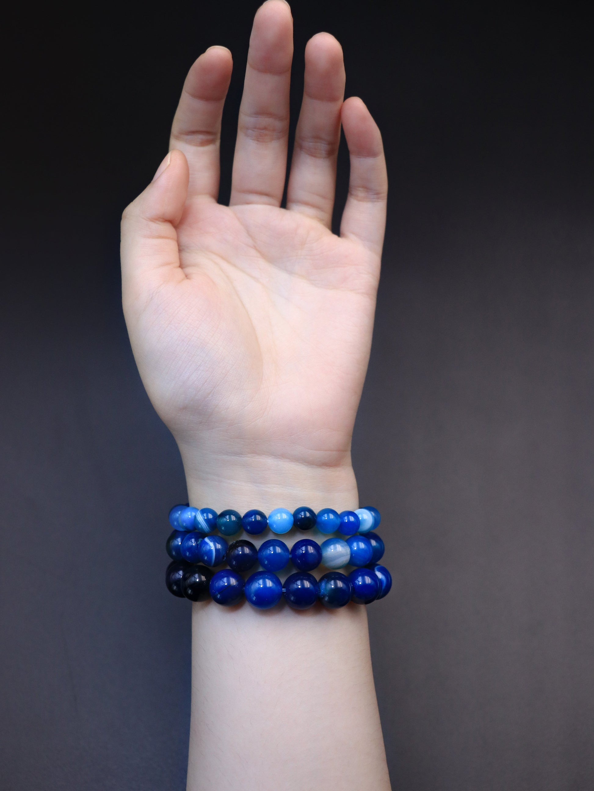 Blue Agate Stone Bracelet – Boost Communication & Calm the Mind XUANSHU