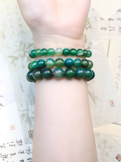 Green Agate Bracelet – Calm Mind & Emotional Balance Crystal XUANSHU
