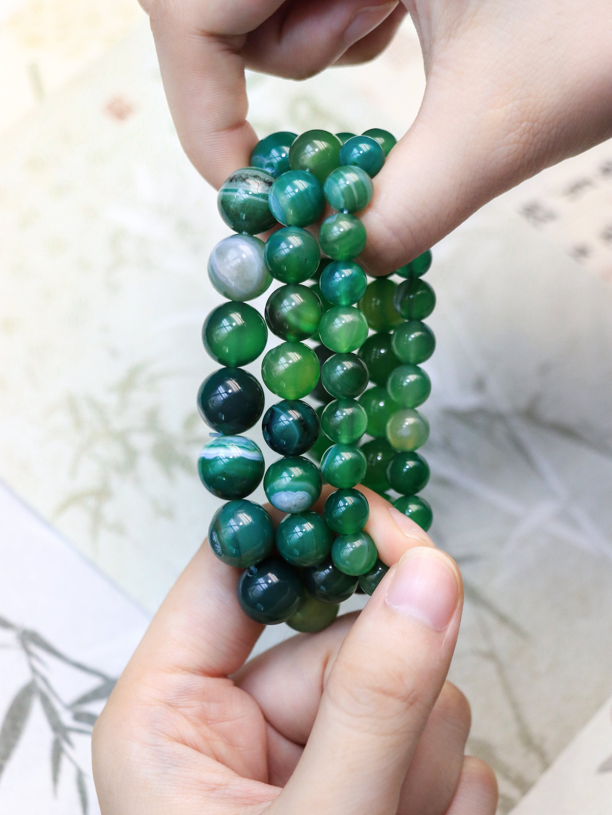 Green Agate Bracelet – Calm Mind & Emotional Balance Crystal XUANSHU