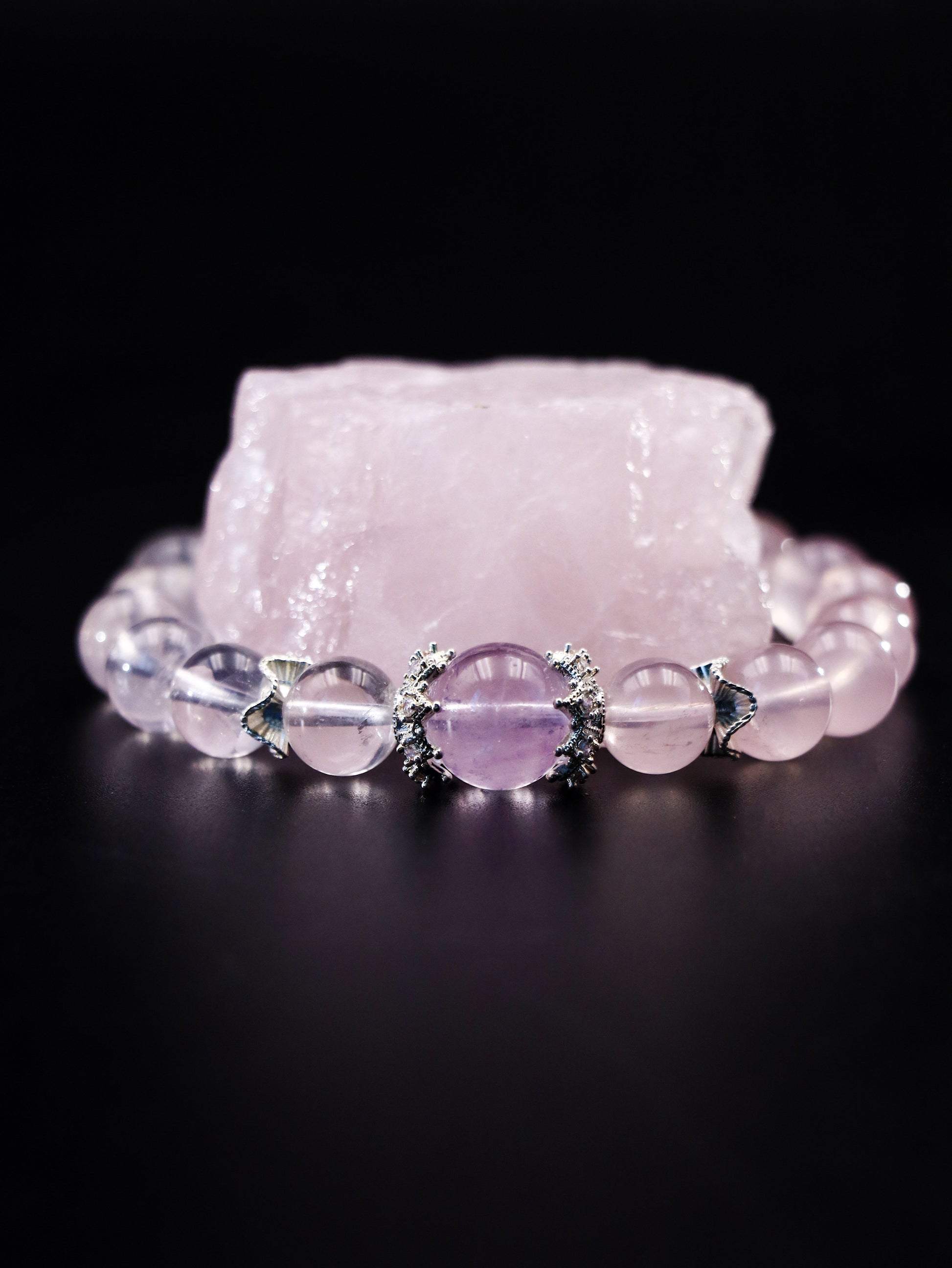 Natural Rose Quartz Bracelet – Heart Chakra Healing Choice XUANSHU