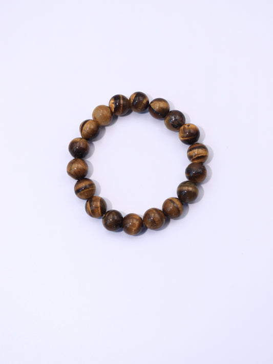 Natural Tiger Eye Stone Bracelet – Grounding & Courage Crystal Healing