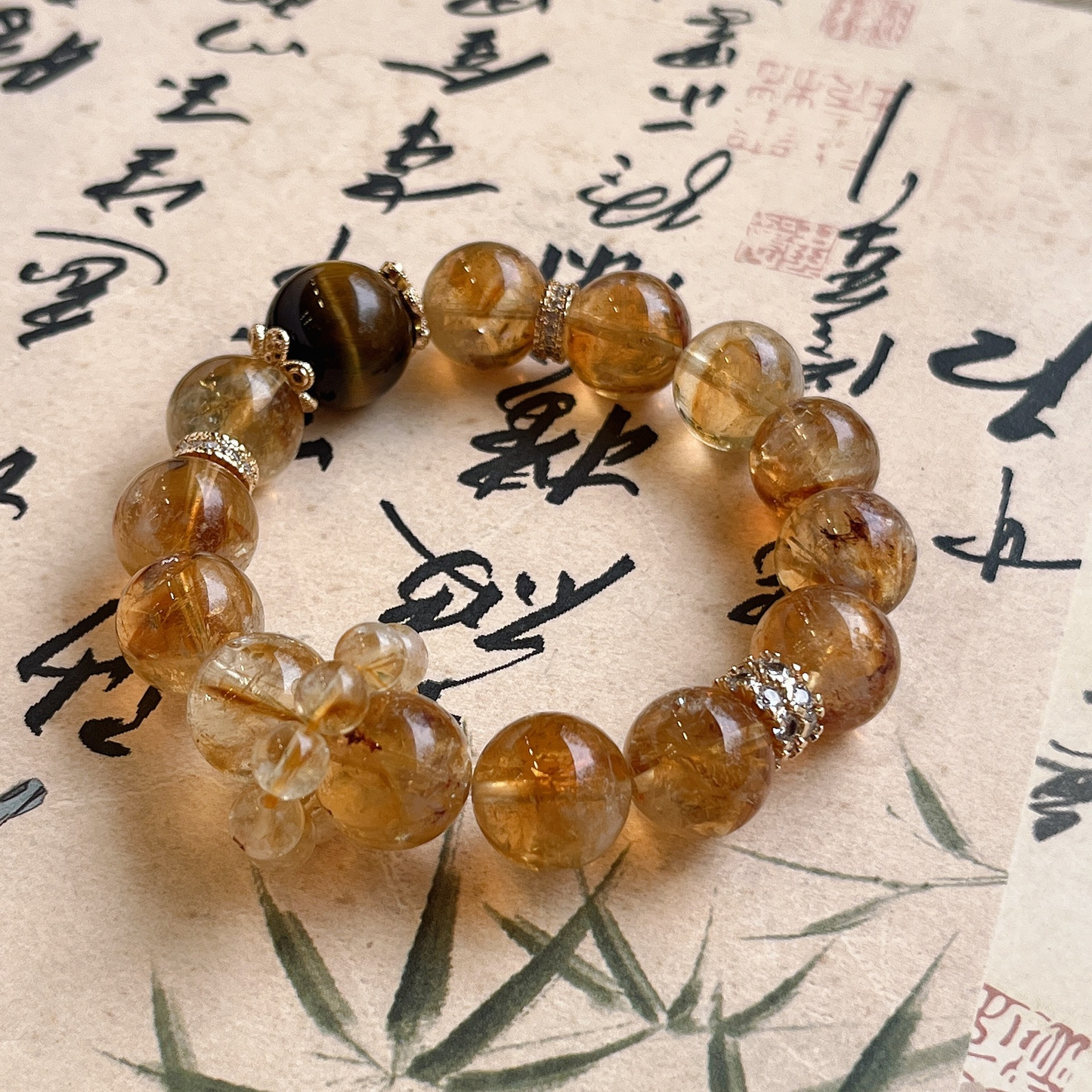 Golden Citrine Tower Crystal Bracelet – Energy Boost & Solar Plexus Activation