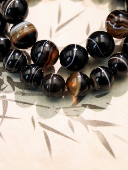 Striped Agate Crystal Bracelet – Balance & Stress Relief XUANSHU
