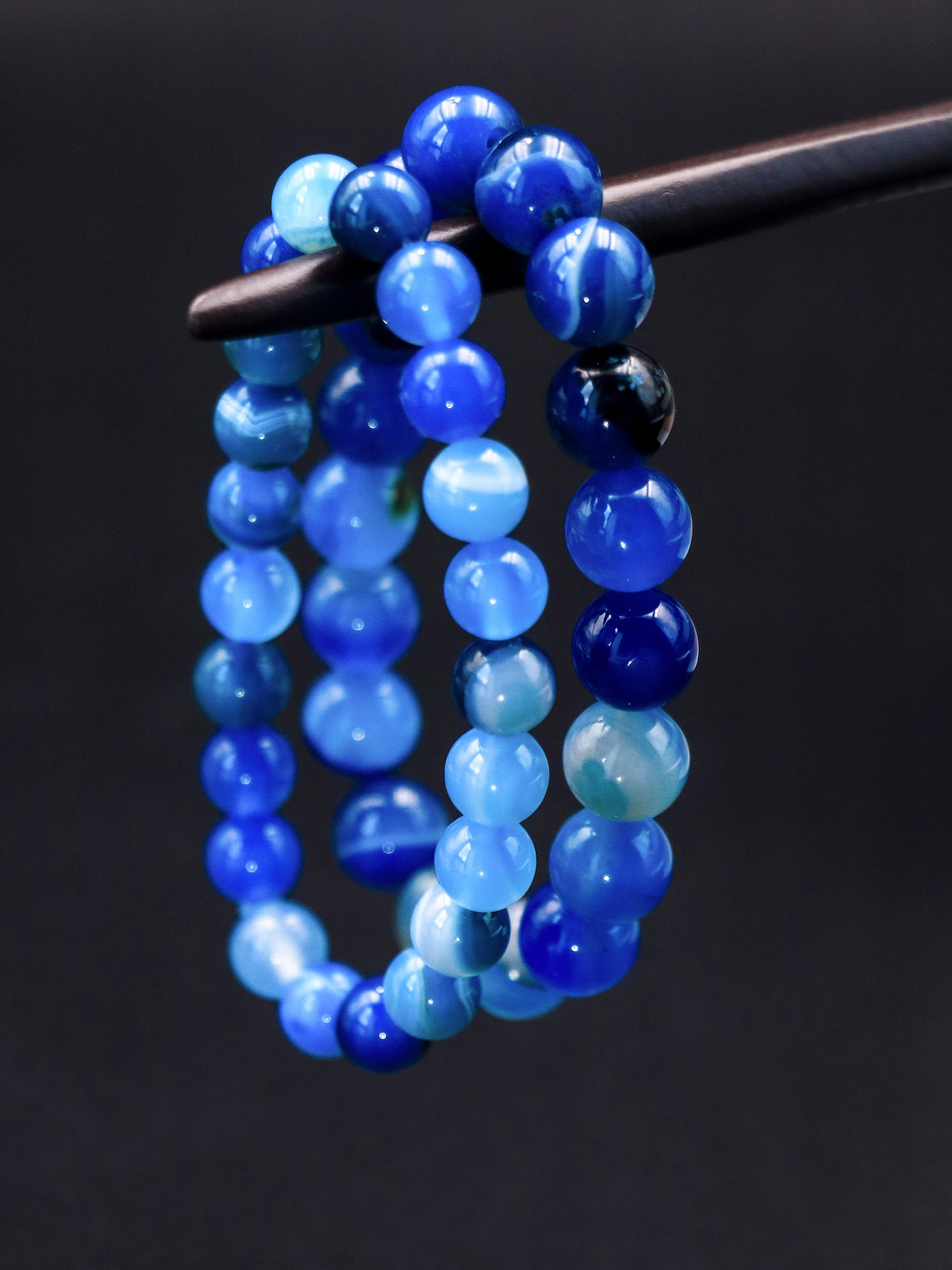 Blue Agate Stone Bracelet – Boost Communication & Calm the Mind XUANSHU