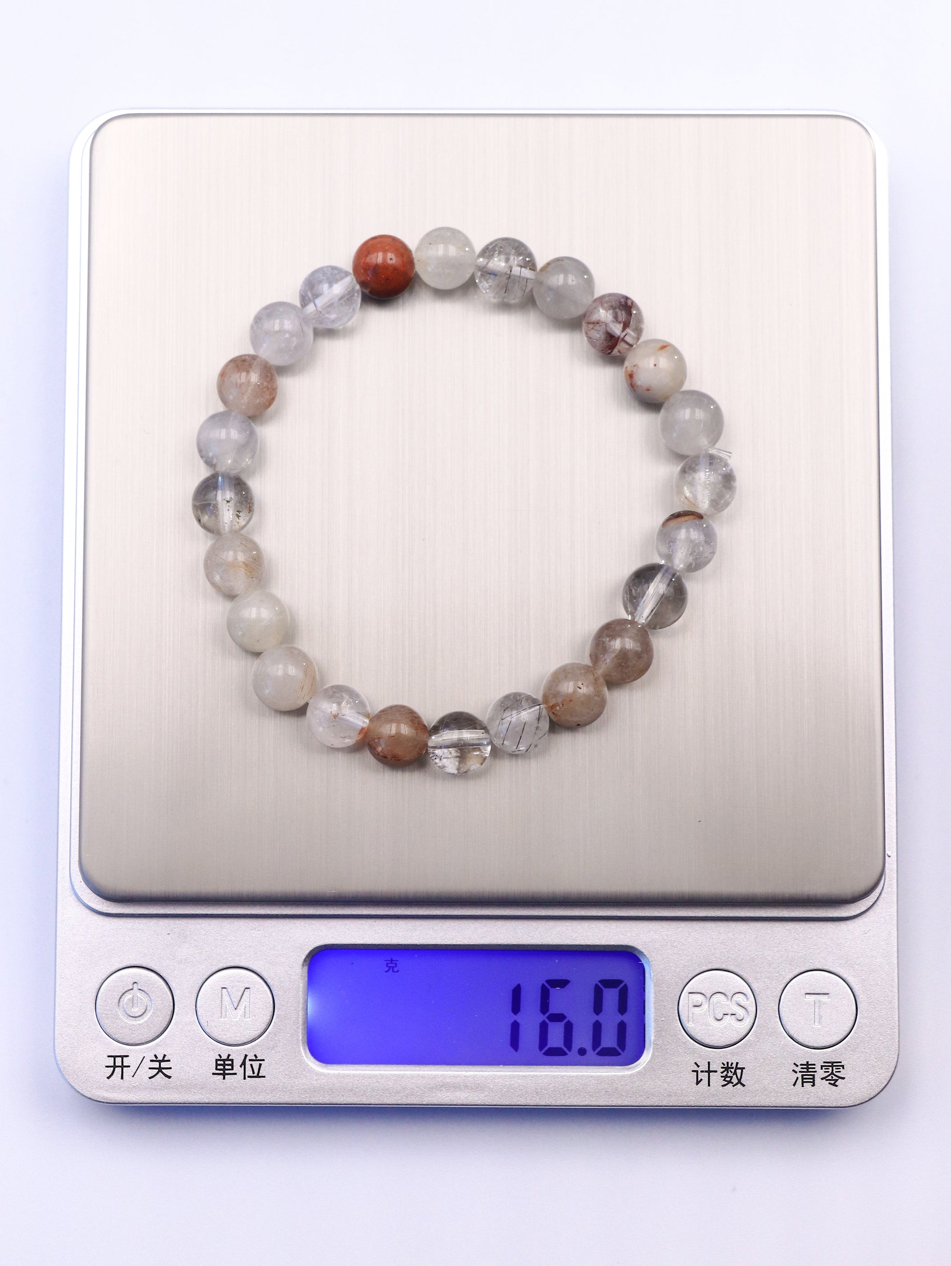 Rainbow Rutilated Quartz Bracelet – Emotional Healing & Energy Balance XUANSHU