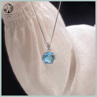 White Agate Round Pendant Necklace - A Symbol of Purity & Inner Peace