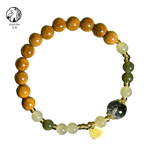 Hetian Jade Zakarim Bracelet — Feng Shui Protection & Wealth Enhancement
