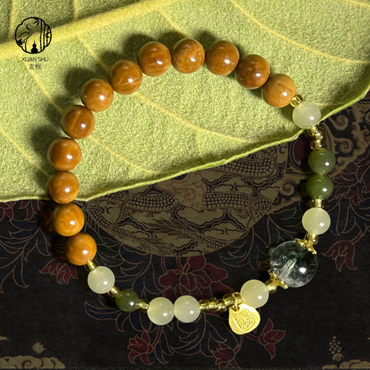 Hetian Jade Zakarim Bracelet — Feng Shui Protection & Wealth Enhancement
