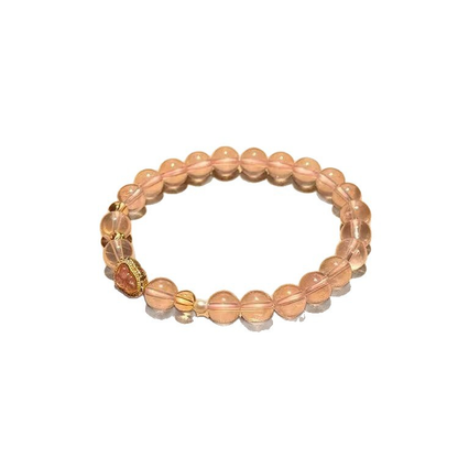 Natural Lavender Crystal and Tourmaline Bracelet – Heart Chakra Healing & Feminine Energy Xuan Shu