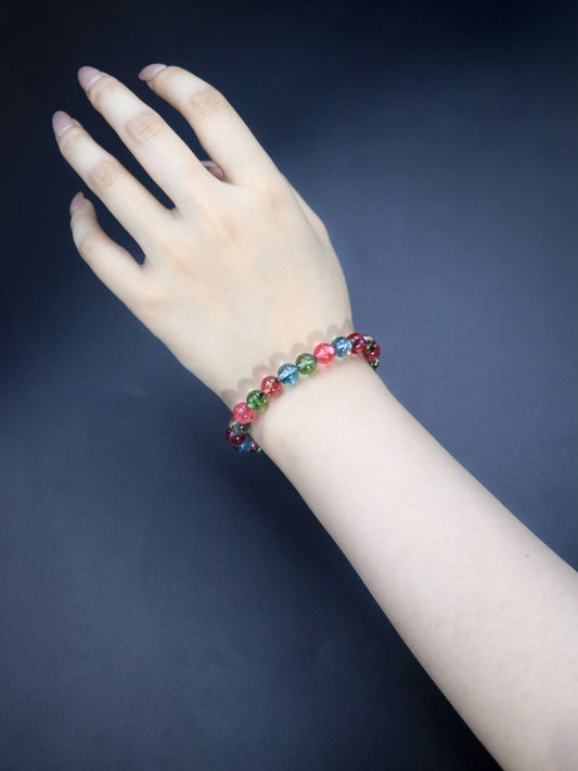 24-Bead Multigem Bracelet - A Colorful Flow of Energy