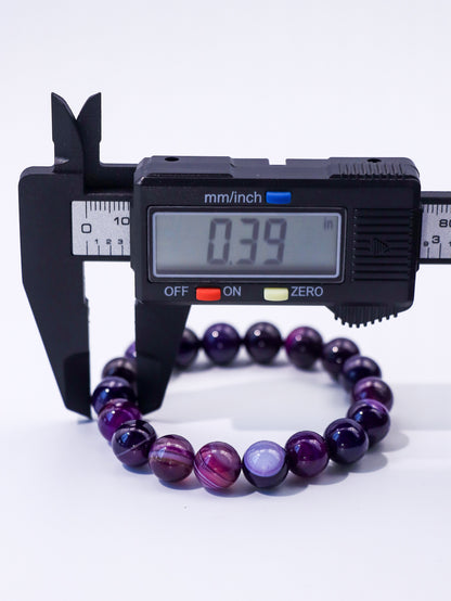 Purple Black Agate Crystal Bracelet – For Balance & Transformation XUANSHU