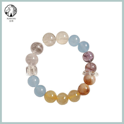 Multicolor Amethyst & Citrine Bracelet - Wealth, Prosperity, and Emotional Healing