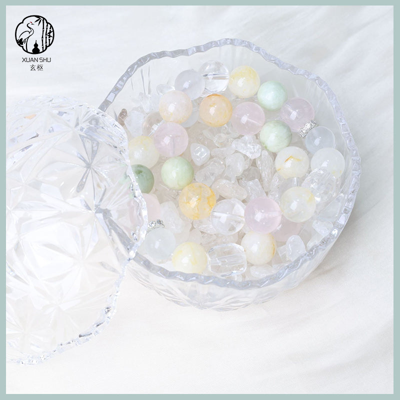 Natural Multi-Gemstone Crystal Bracelet – Rose Quartz & Clear Quartz Mix  Energy Balance & Emotional Healing