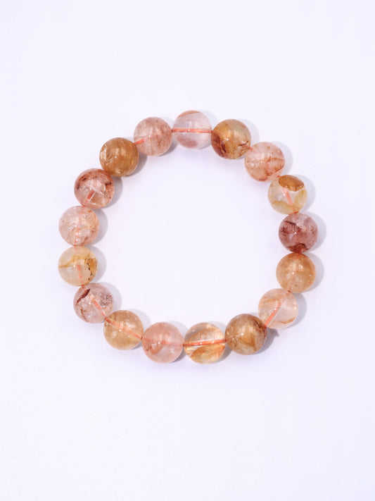 Natural Red Inclusion Quartz Bracelet – Awaken Heart Energy & Feminine Power