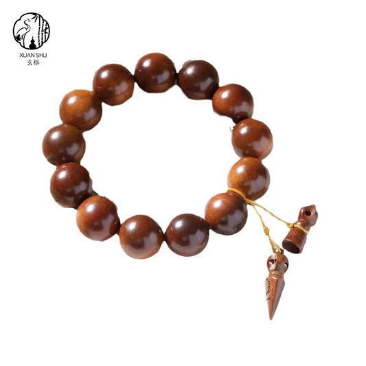 1.8 Jujube Bead Thunderstrike Wood Bracelet - Feng Shui Wealth and Luck Bracelet, Car Pendant