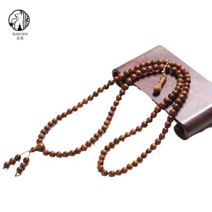 Natural Thunderstrike Jujube Wood 108 Bead Multi-Strand Bracelet - Enhance Wealth Luck and Protective Energy