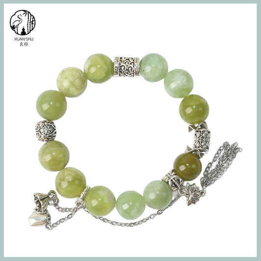 Natural Xiuyan Jade Elegant Bracelet – Feng Shui Energy & Stylish Gemstone Accessory