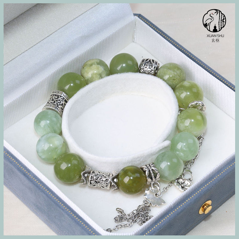 Natural Xiuyan Jade Elegant Bracelet – Feng Shui Energy & Stylish Gemstone Accessory