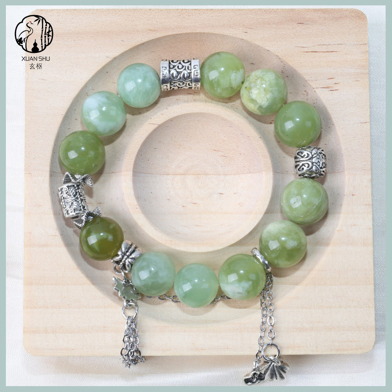 Natural Xiuyan Jade Elegant Bracelet – Feng Shui Energy & Stylish Gemstone Accessory