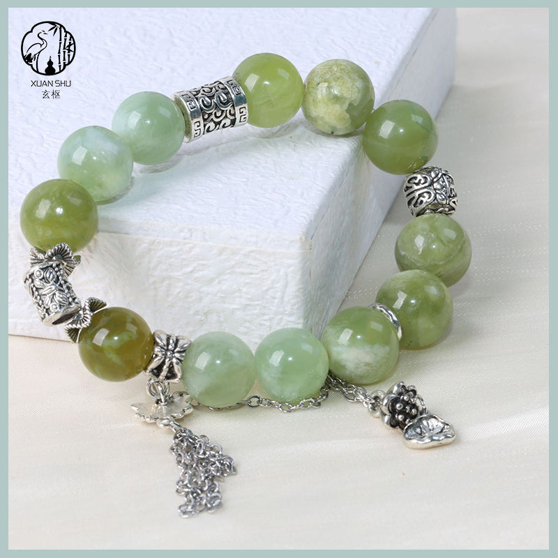 Natural Xiuyan Jade Elegant Bracelet – Feng Shui Energy & Stylish Gemstone Accessory