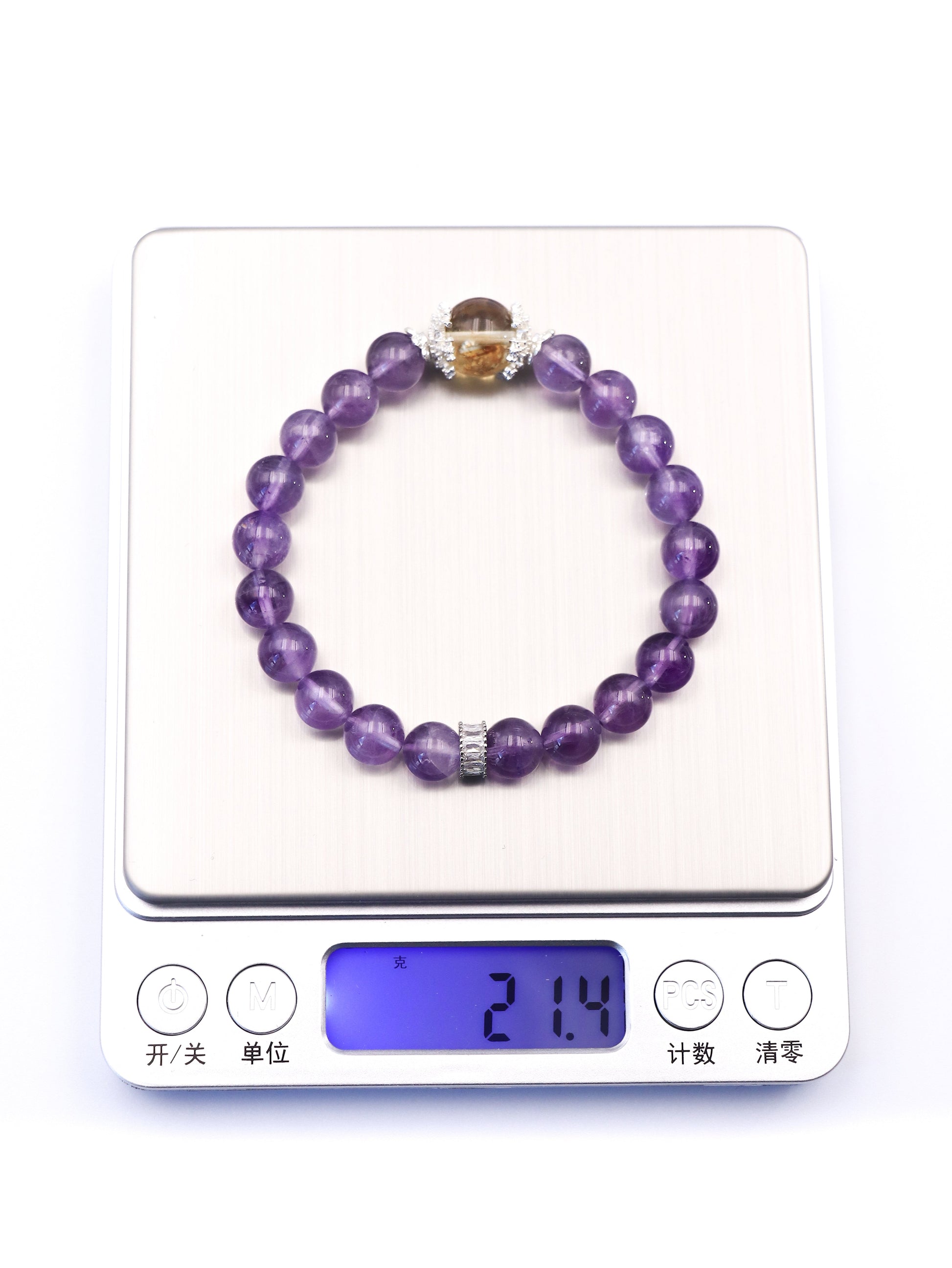 Natural Amethyst Citrine Bracelet – Five Element Energy Balance for Prosperity and Focus XUANSHU