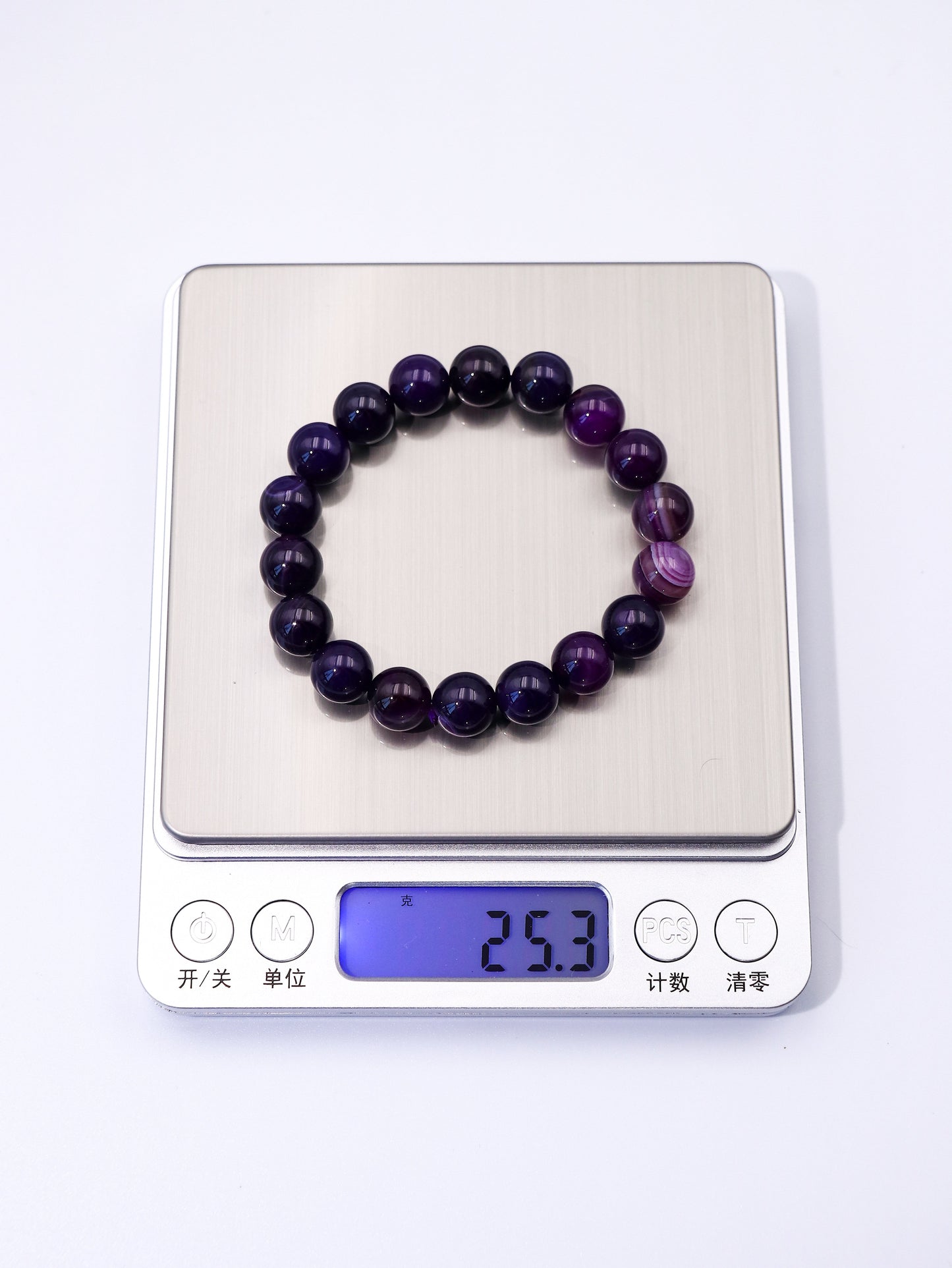 Purple Black Agate Crystal Bracelet – For Balance & Transformation XUANSHU