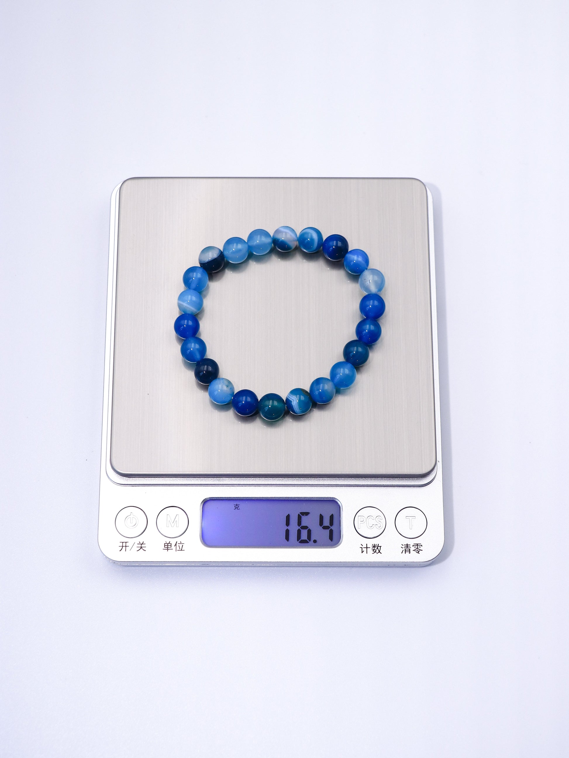 Blue Agate Stone Bracelet – Boost Communication & Calm the Mind XUANSHU