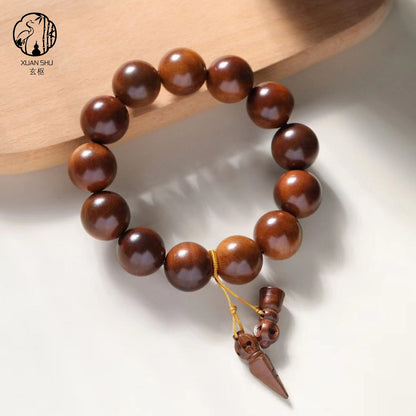 1.8 Jujube Bead Thunderstrike Wood Bracelet - Feng Shui Wealth and Luck Bracelet, Car Pendant