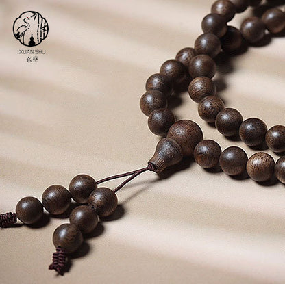 Brunei Soft Silk Nine-Section Agarwood Bracelet — Attract Wealth & Protect Energy