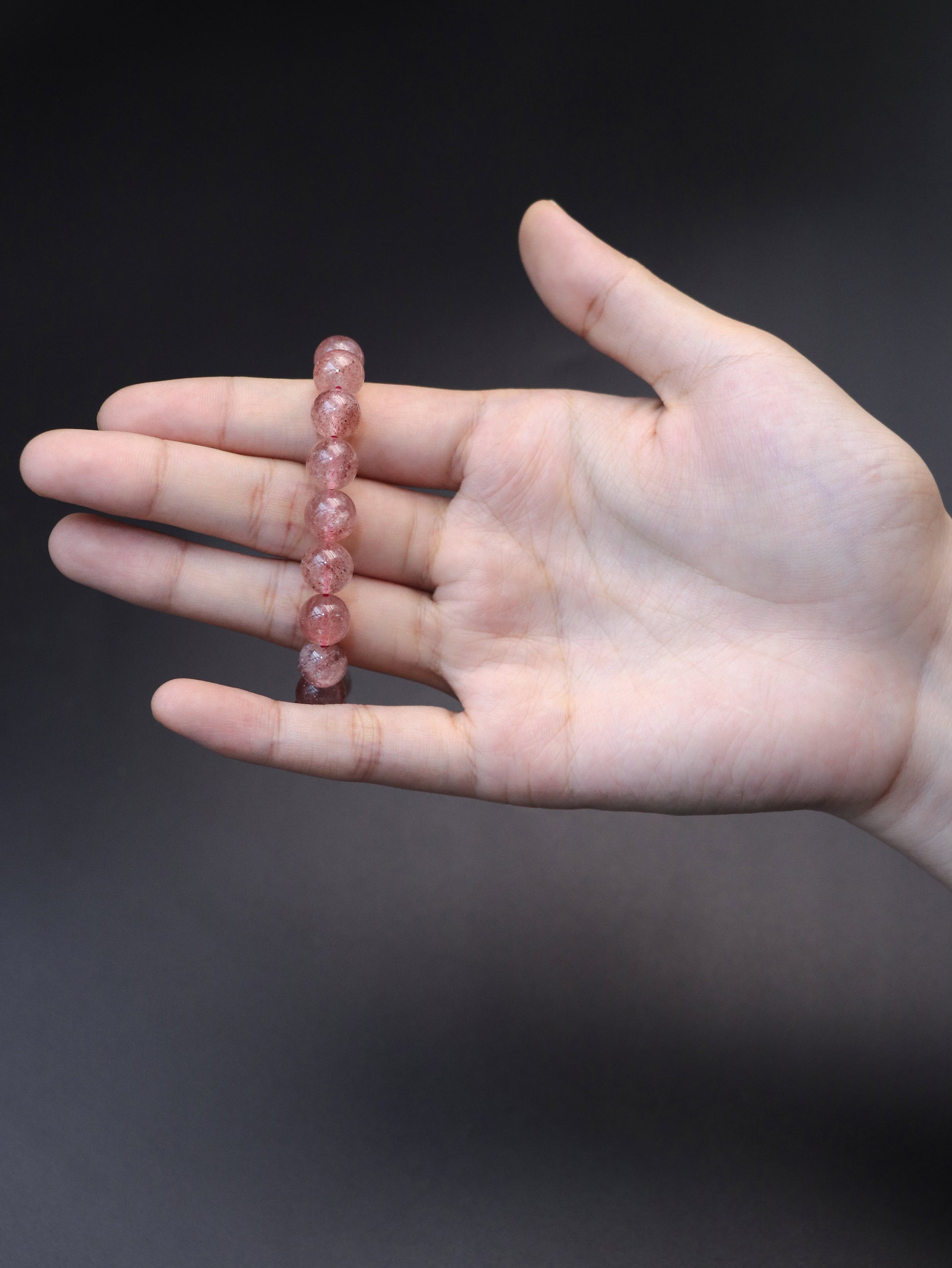 Natural Strawberry Crystal Bracelet - Boosts Emotional Balance & Self-Love XUANSHU