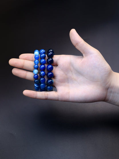 Blue Agate Stone Bracelet – Boost Communication & Calm the Mind XUANSHU