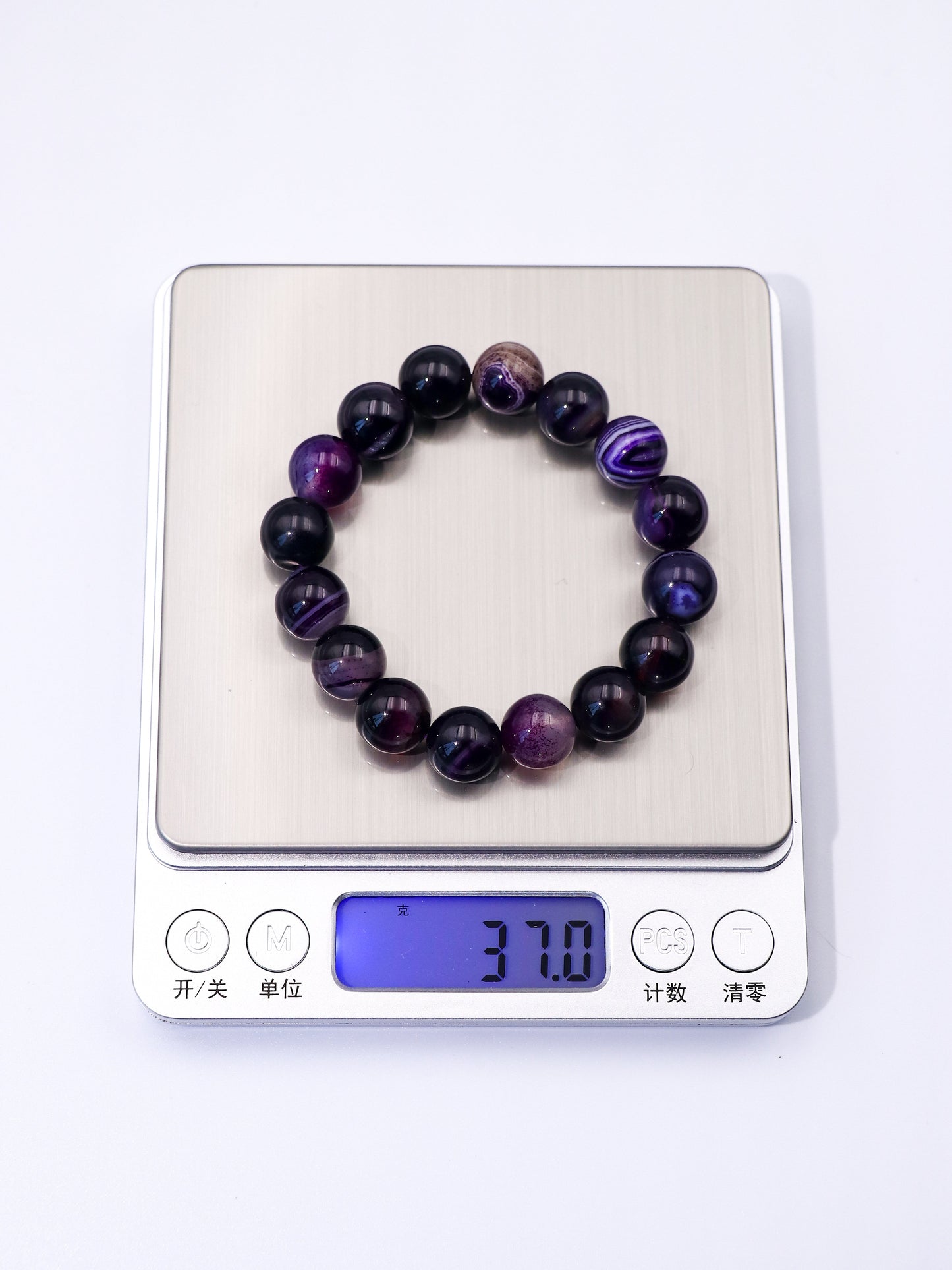 Purple Black Agate Crystal Bracelet – For Balance & Transformation XUANSHU