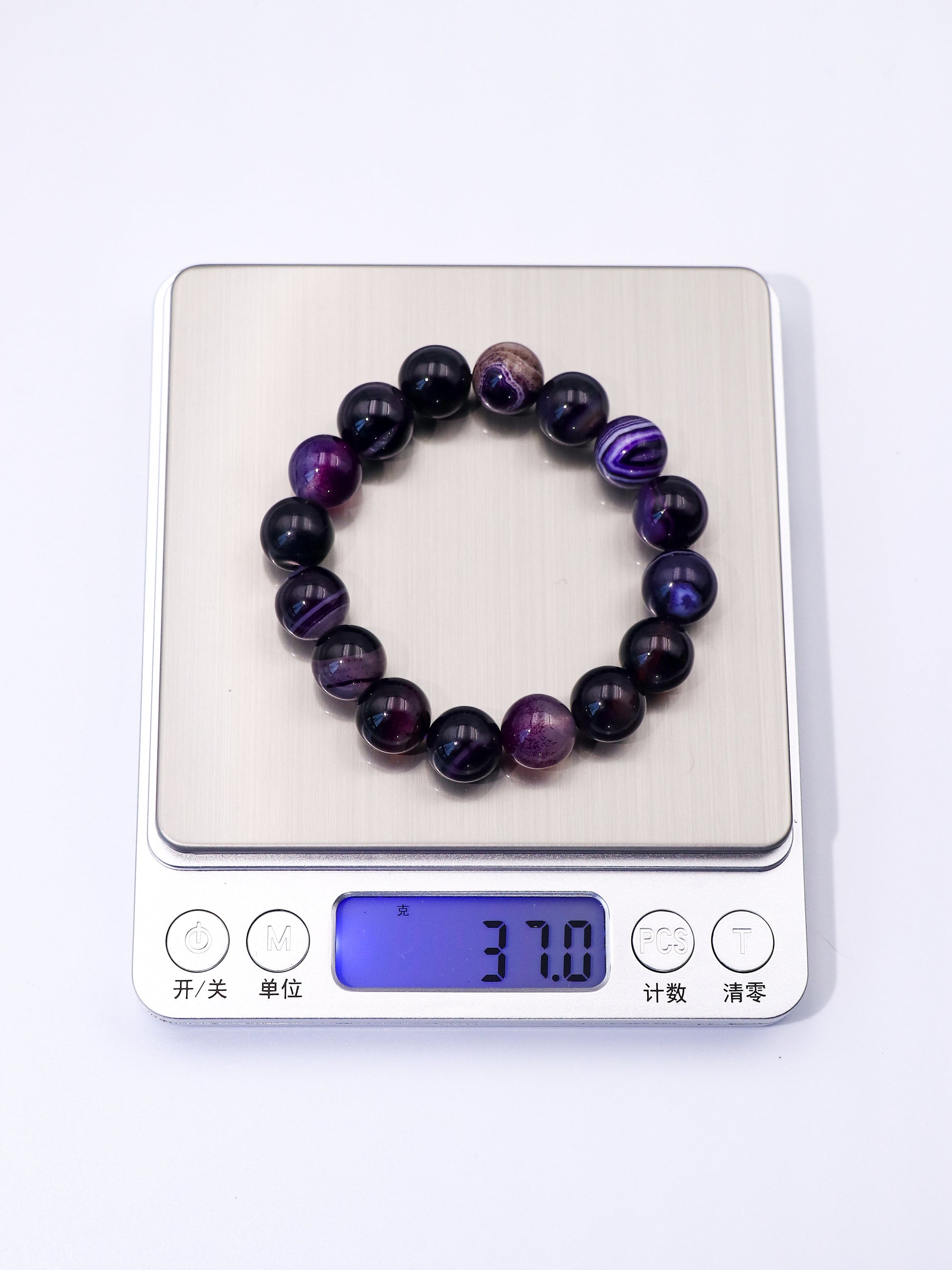 Purple Black Agate Crystal Bracelet – For Balance & Transformation XUANSHU