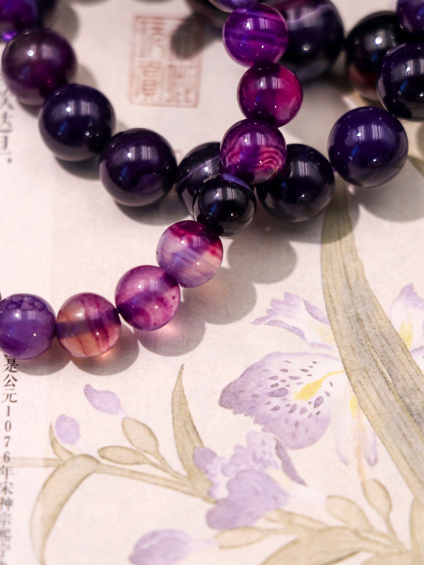 Purple Black Agate Crystal Bracelet – For Balance & Transformation XUANSHU