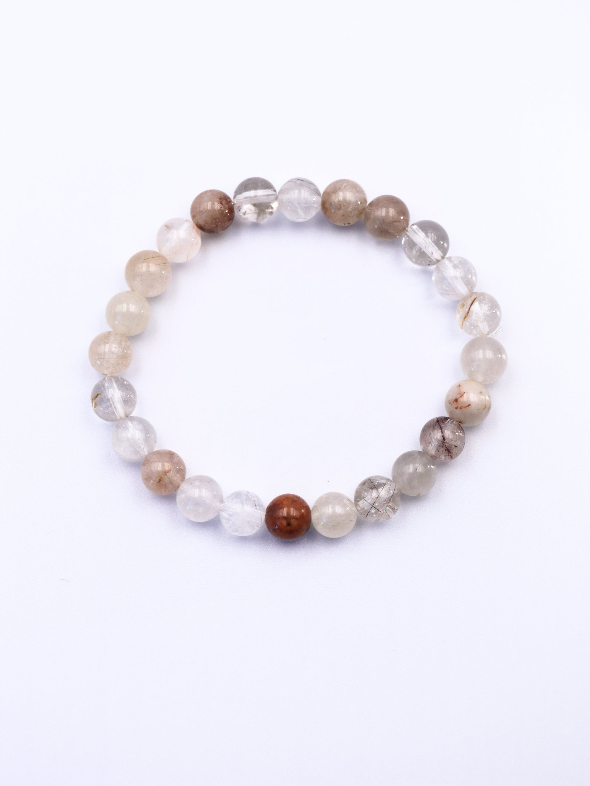 Rainbow Rutilated Quartz Bracelet – Emotional Healing & Energy Balance XUANSHU