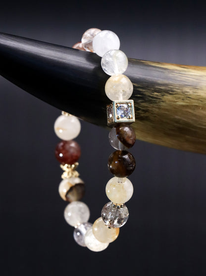 Healing Super Seven Crystal Bracelet – Calm Emotions & Sharpen Focus ﻿