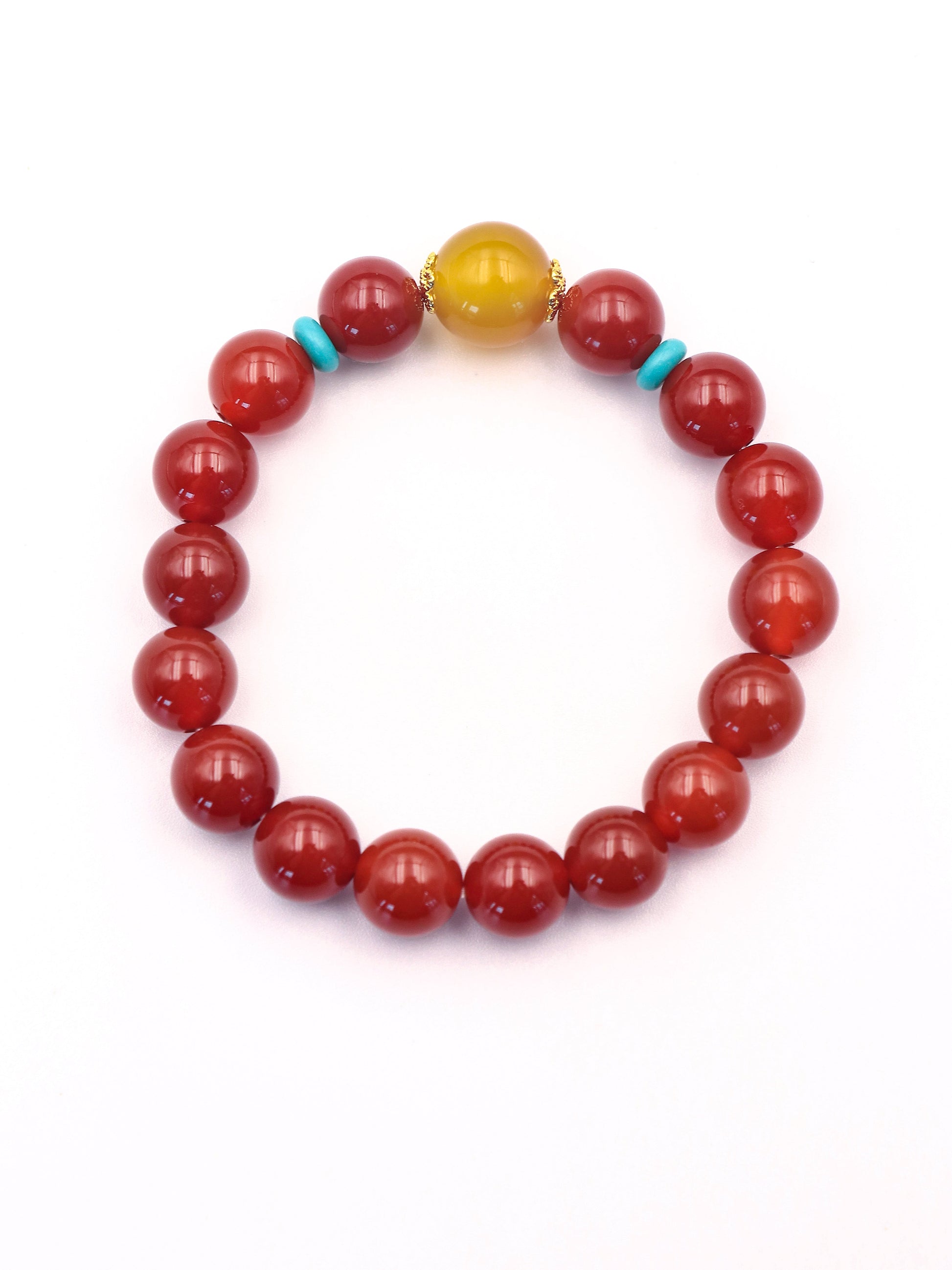 Handmade Red Agate Beaded Bracelet – Enhance Aura & Inner Strength XUANSHU