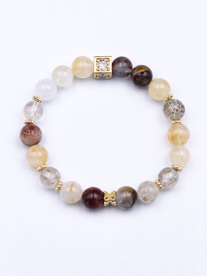 Healing Super Seven Crystal Bracelet – Calm Emotions & Sharpen Focus ﻿